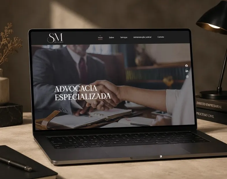 Captura de tela do site SM Advogados